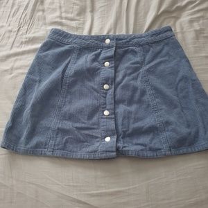 Forever 21 blue velvet like material skirt